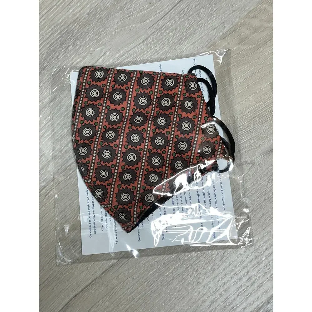 Tory Burch 2 Printed Two Layer Adjustable Face Mask New Limited Print